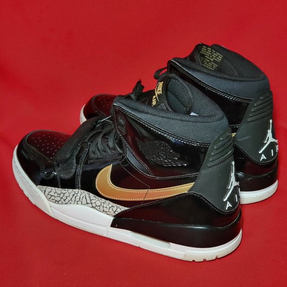 Nike Air Jordan Legacy 312 Patent Leather Black Gold AV3922-007 Men Size 13 main image 7